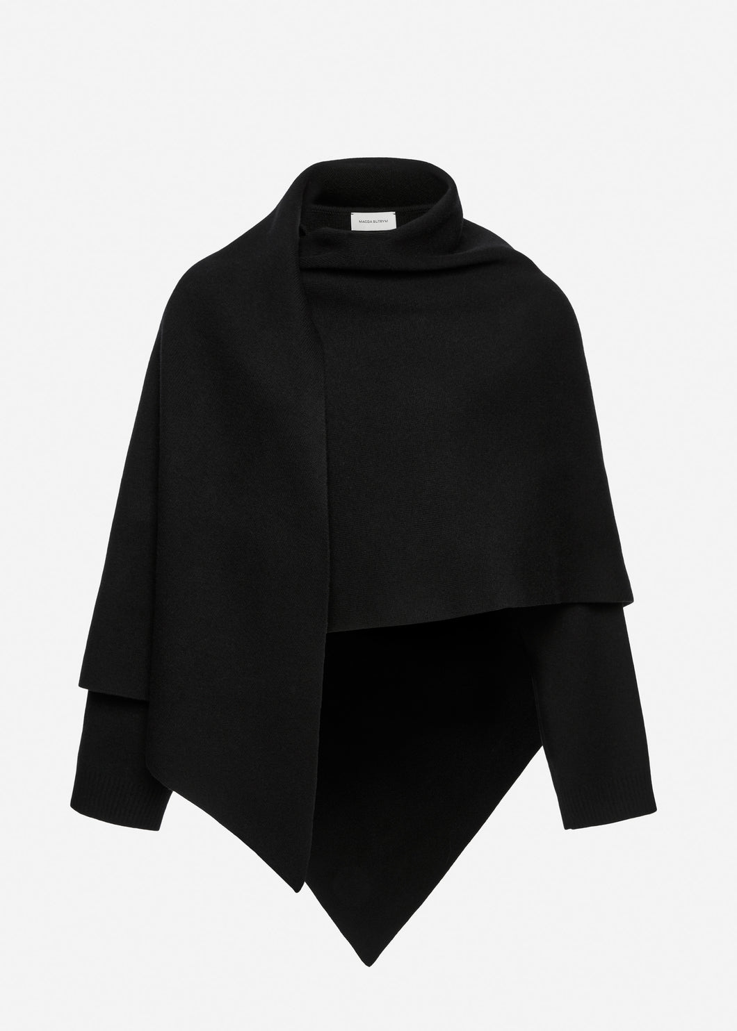 RE26 KNITWEAR 10 PONCHO BLACK