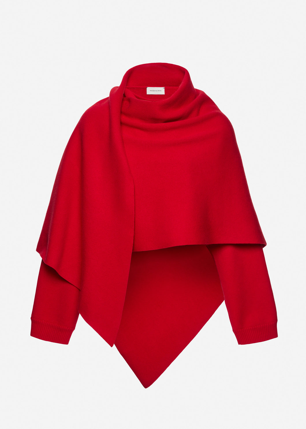 RE26 KNITWEAR 10 PONCHO RED