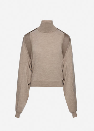 RE26 KNITWEAR 13 CARDIGAN BEIGE