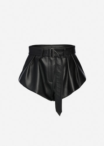 RE26 LEATHER 20 SHORTS BLACK