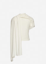 Load image into Gallery viewer, Fitted t-shirt with scarf in cream

