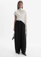 Load image into Gallery viewer, Fitted t-shirt with scarf in cream
