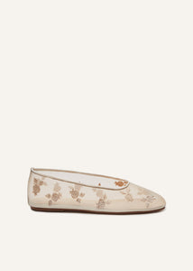 SS24 BALLET FLATS EMBROIDERY CREAM