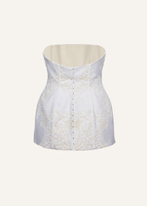 SS24 CORSET 01 WHITE EMBROIDERY