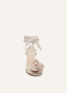 SS24 FLOWER SHOES CROCHET CREAM