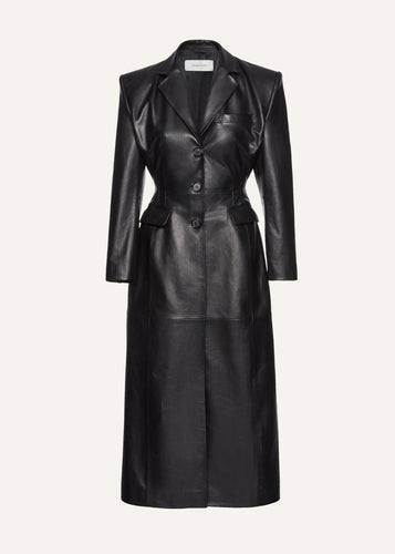 SS24 LEATHER 03 COAT BLACK