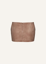 Load image into Gallery viewer, SS24 LEATHER 04 SKIRT BROWN
