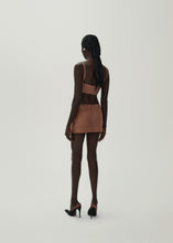 Load image into Gallery viewer, SS24 LEATHER 04 SKIRT BROWN
