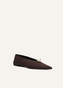 SS25 BALLET FLATS BROWN PEARL