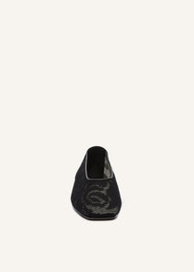 SS25 BALLET FLATS KNIT BLACK