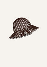 Load image into Gallery viewer, SS25 CROCHET 05 HAT BROWN
