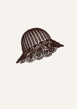 Load image into Gallery viewer, SS25 CROCHET 05 HAT BROWN
