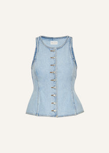 SS25 DENIM 01 VEST LIGHT BLUE