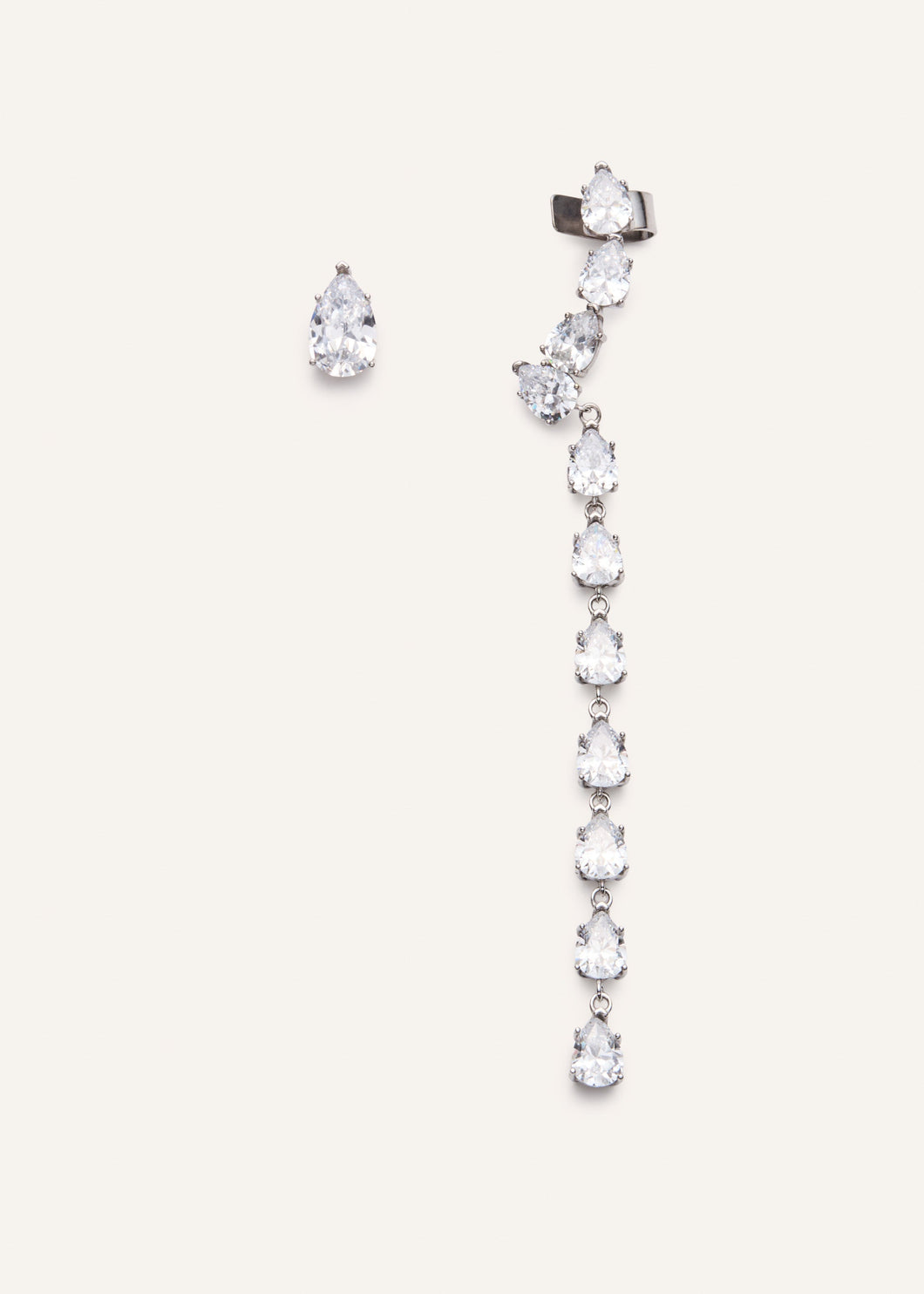 SS25 EARRINGS 12 RHODIUM SILVER