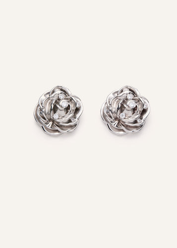 SS25 EARRINGS 16 RHODIUM SILVER