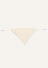 Load image into Gallery viewer, Crochet triangle scarf in cream

