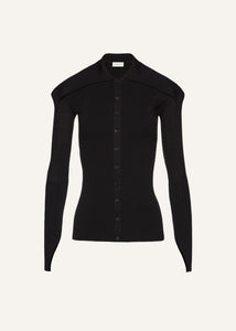 SS25 KNITWEAR 14 CARDIGAN BLACK