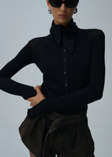 Load image into Gallery viewer, SS25 KNITWEAR 14 CARDIGAN BLACK
