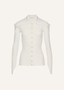 SS25 KNITWEAR 14 CARDIGAN WHITE