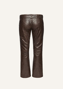 SS25 LEATHER 11 PANTS BROWN