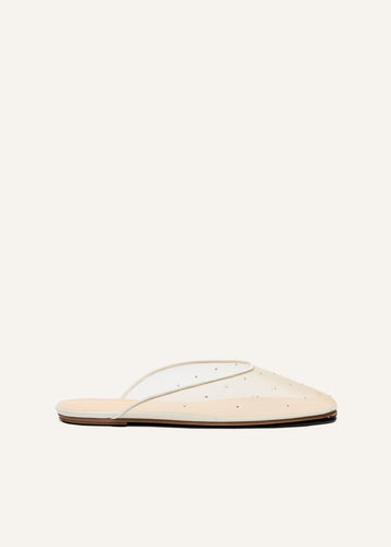 SS25 MULE FLATS CREAM