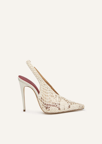 SS25 SLINGBACK CROCHET CREAM