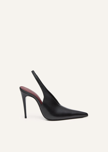 SS25 SLINGBACK LEATHER BLACK