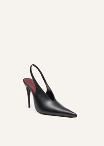 SS25 SLINGBACK LEATHER BLACK
