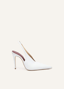SS25 SLINGBACK LEATHER WHITE
