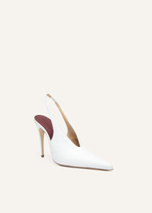 SS25 SLINGBACK LEATHER WHITE