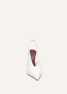 SS25 SLINGBACK LEATHER WHITE