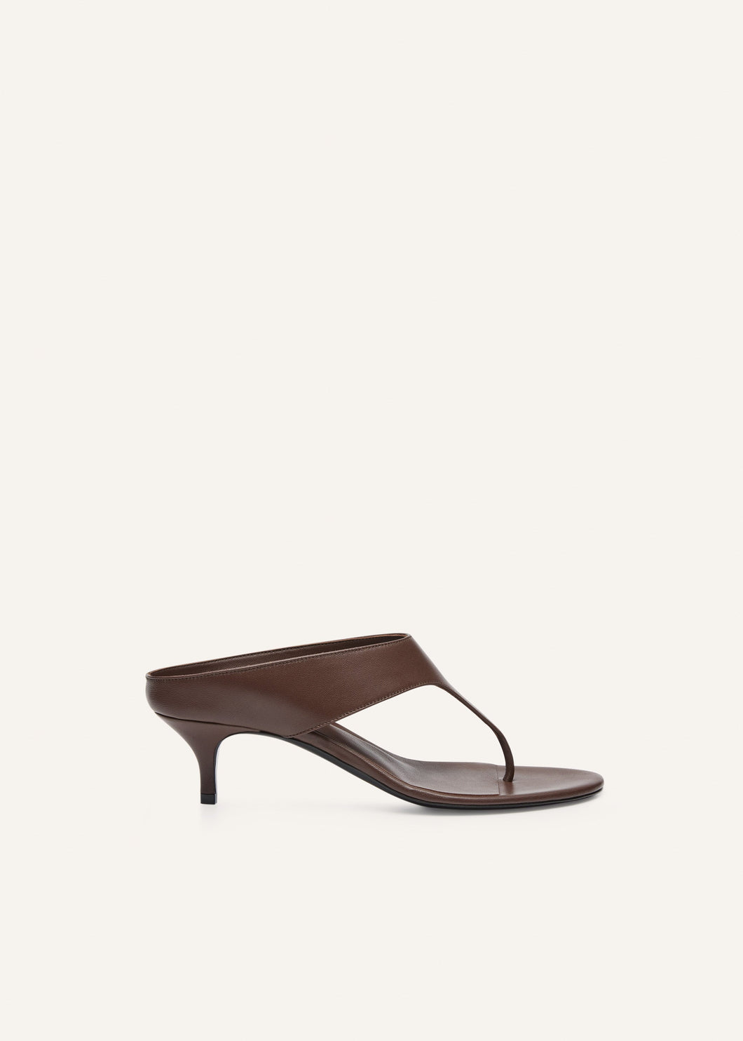 SS25 THONG HEEL SANDALS BROWN