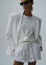 Load image into Gallery viewer, Knotted ribbed tank top in cream
