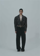 Load and play video in Gallery viewer, PF25 LEATHER 19 JACKET BROWN

