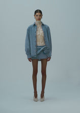 Load and play video in Gallery viewer, SS25 DENIM 02 SKIRT LIGHT BLUE
