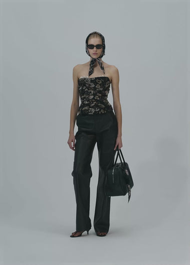 PF25 CORSET 02 BLACK PRINT