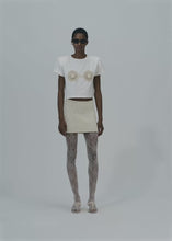 Load and play video in Gallery viewer, Crochet bra t-shirt in white
