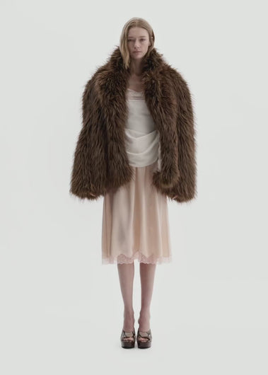 RE26 JACKET 04 BROWN FAUX FUR