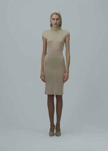 SS25 KNITWEAR 16 DRESS BEIGE
