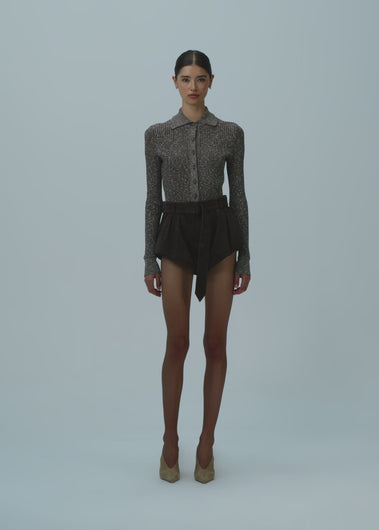 SS25 KNITWEAR 10 CARDIGAN BROWN