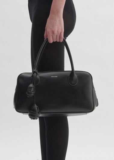 RE26 BRIGITTE REGULAR BLACK LEATHER WITH CHARM