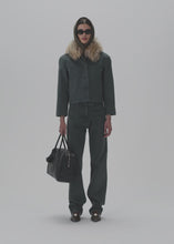 Load and play video in Gallery viewer, Low waist straight leg denim in green
