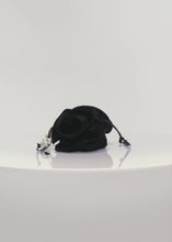 Load and play video in Gallery viewer, Small pearl Magda bag in black satin
