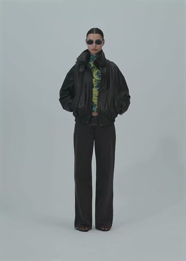 PF25 BLOUSE 15 GREEN PRINT