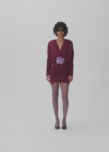 AW24 DRESS 14 BORDEAUX