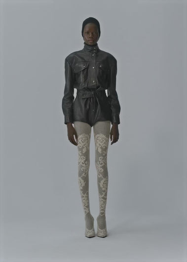 AW25 LEATHER 02 BODYSUIT BLACK