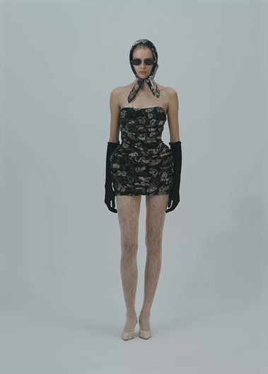 PF25 DRESS 27 BLACK PRINT