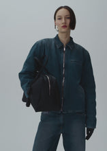 Load and play video in Gallery viewer, Boxy denim zip jacket
