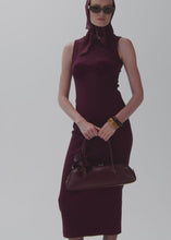 Load and play video in Gallery viewer, Crochet bra cotton tank dress in bordeaux
