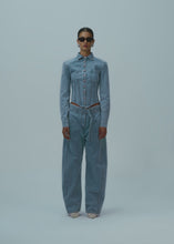 Load and play video in Gallery viewer, SS25 DENIM 05 SHIRT LIGHT BLUE
